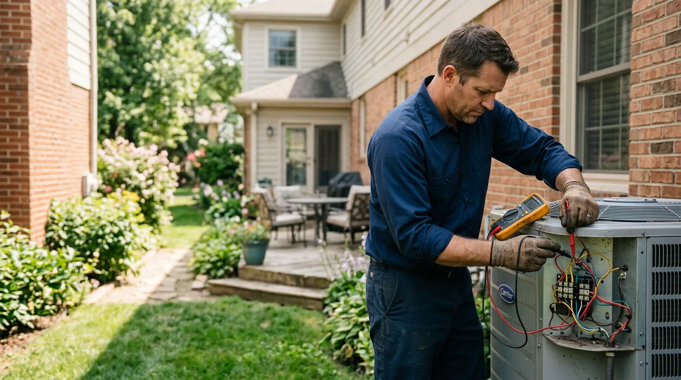 HVAC technician working near Sterling, UT